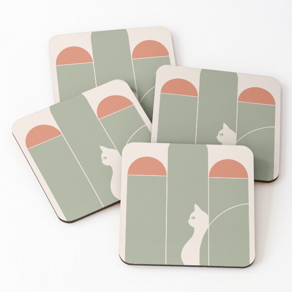 Item preview, Cat Sage Green Art designed and sold by Studio pod Burom.