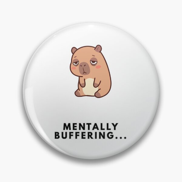 Item preview, Mentally Buffering - Cute Tired Capybara designed and sold by StudioPixelMix.