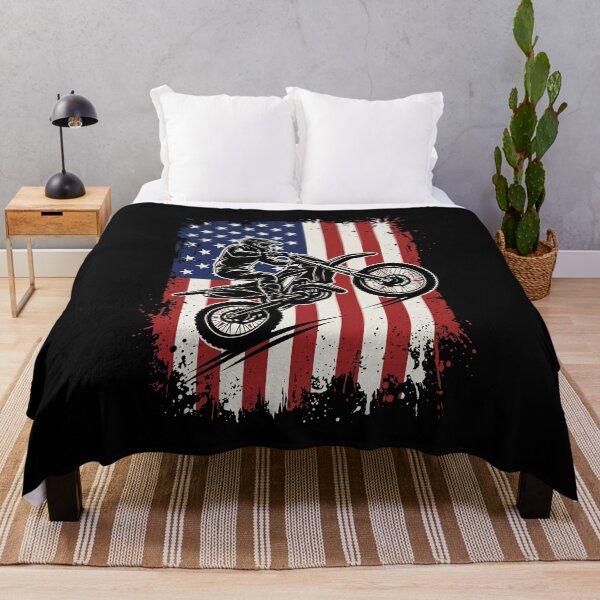 Item preview, American Flag Motocross Dirt Bike Rider designed and sold by SofenArt.