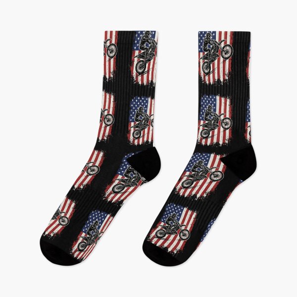 Item preview, American Flag Motocross Dirt Bike Rider designed and sold by SofenArt.