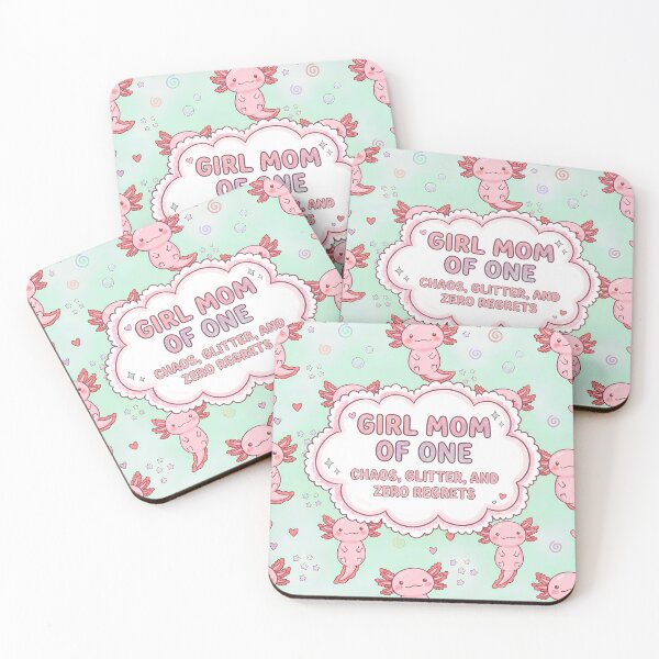 Item preview, Girl Mom of 1 Cute Pink Axolotl Pattern designed and sold by Itsheartshop.