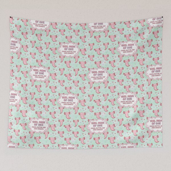 Item preview, Girl Mom of 1 Cute Pink Axolotl Pattern designed and sold by Itsheartshop.