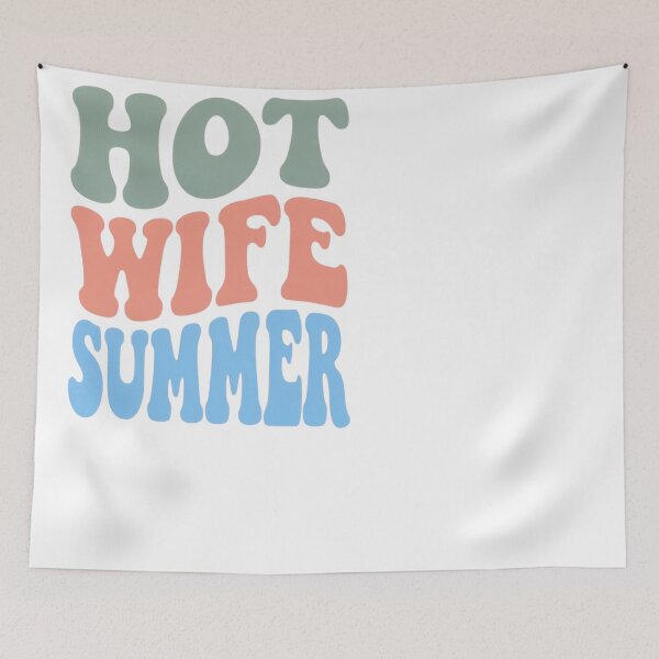 Item preview, Hot Wife Summer Groovy Retro Wavy Text Design designed and sold by JMDesignHub.