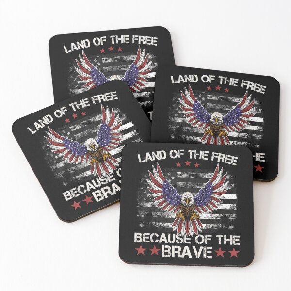Item preview, Land Of The Free Because Of The Brave Patriotic American Eagle Flag Design designed and sold by KarimeRenin.