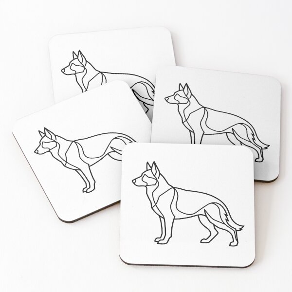 Item preview, German Shepherd Minimalist Line Art Sticker GSD Dog Lover Gift designed and sold by PetInkCo.