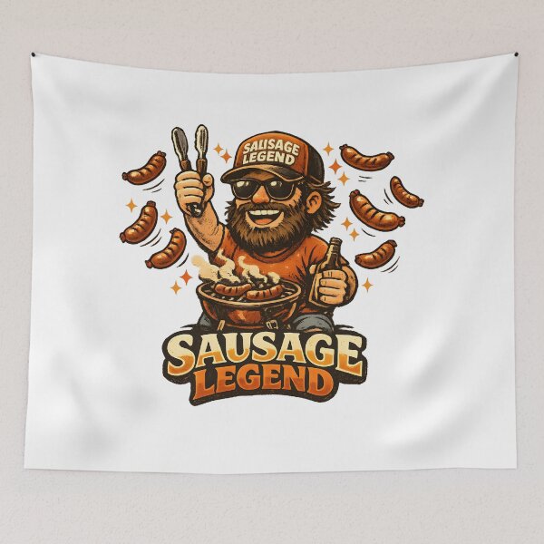 Item preview, Sausage Legend Funny Grill Master Bro Shirt designed and sold by BrosForEver.