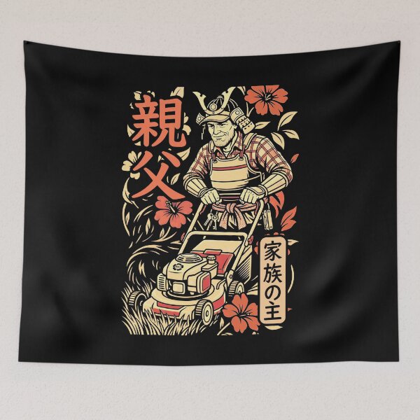 Item preview, Samurai Dad Lawn Mower Funny Vintage Fathers Day Men designed and sold by GrandeDuc.