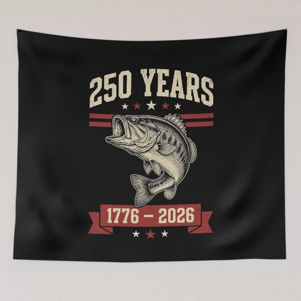 Item preview, 250 Years 1776 - 2026 United States Bass Fishing Anniversary Patriot designed and sold by SofenArt.