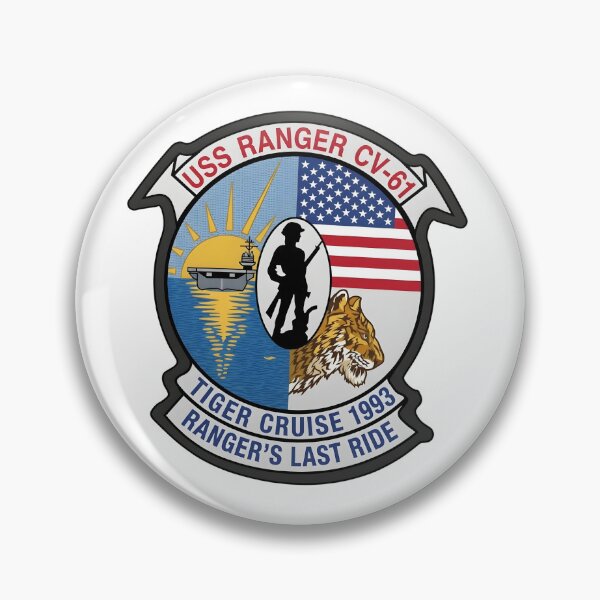Item preview, USS Ranger CV-61 Tiger Cruise 1993 Commemorative Patch designed and sold by CharlieDesings.