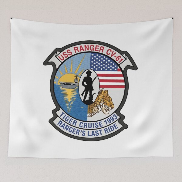 Item preview, USS Ranger CV-61 Tiger Cruise 1993 Commemorative Patch designed and sold by CharlieDesings.