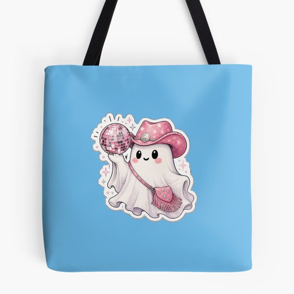 Item preview, Disco Cowgirl Ghost Sticker | Pink Western Kawaii Ghost designed and sold by NorthernDk_art .