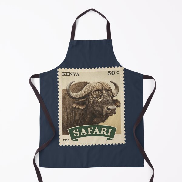 Item preview, Vintage Kenya Safari African Buffalo Stamp designed and sold by d247.