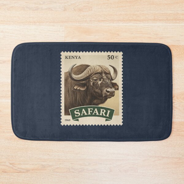 Item preview, Vintage Kenya Safari African Buffalo Stamp designed and sold by d247.