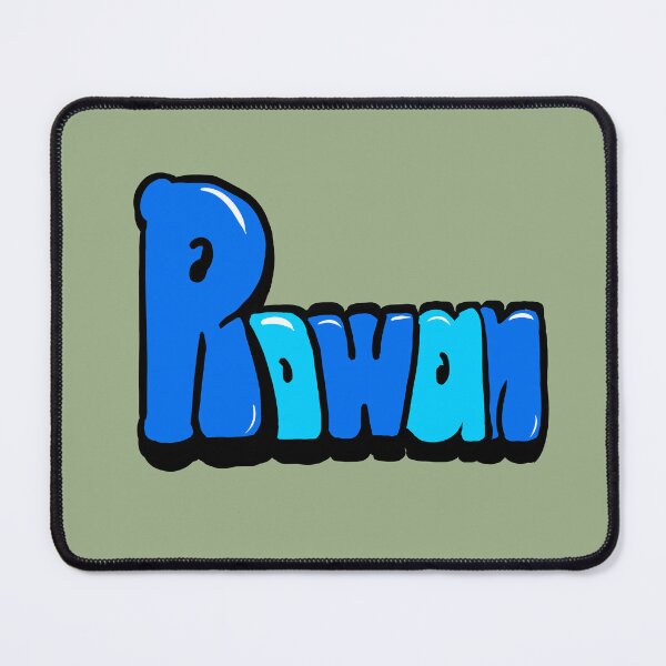 Item preview, Rowan name in Blue Graffiti Bubble Letters typography  designed and sold by Artonmytee.