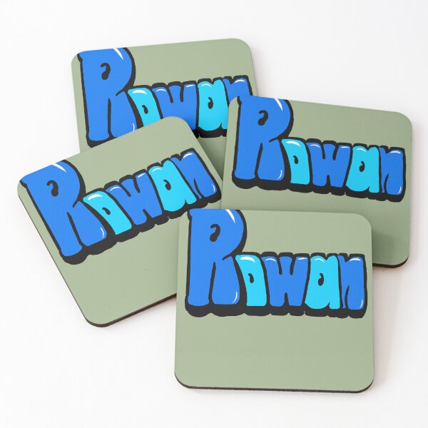 Item preview, Rowan name in Blue Graffiti Bubble Letters typography  designed and sold by Artonmytee.
