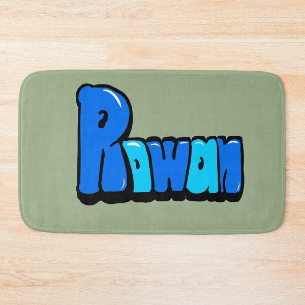 Item preview, Rowan name in Blue Graffiti Bubble Letters typography  designed and sold by Artonmytee.