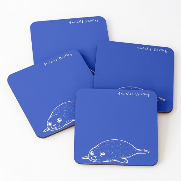 Item preview, Socially Resting | Minimal Seal Introvert Ocean Design designed and sold by Lumi-Bloom.