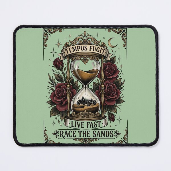 Item preview, Vintage Hourglass Racing Driver Dark Roses Tattoo Flash designed and sold by RetroRewind Studio.