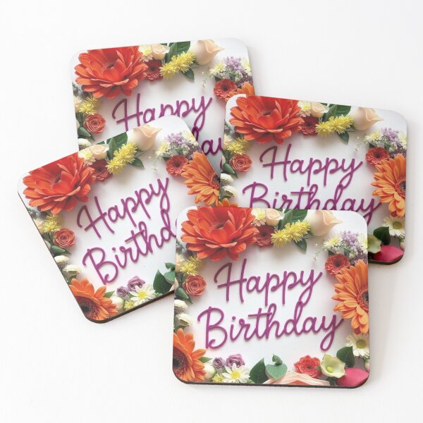 Item preview,  Floral Wreath Birthday Greeting Card designed and sold by IntelliMindDesigns.