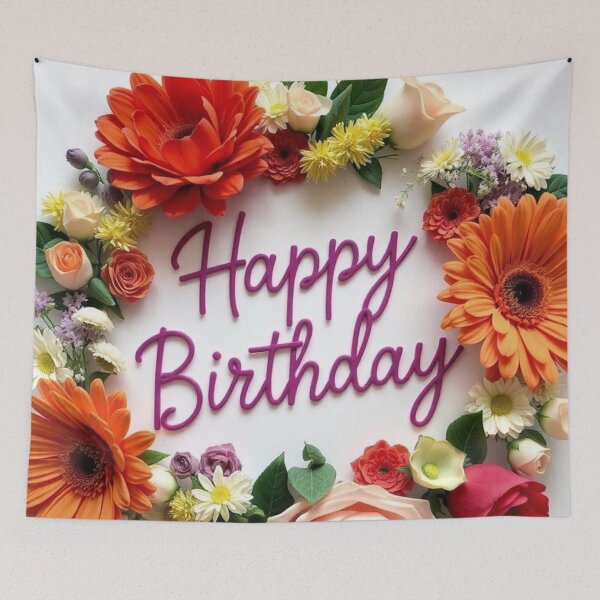 Item preview,  Floral Wreath Birthday Greeting Card designed and sold by IntelliMindDesigns.