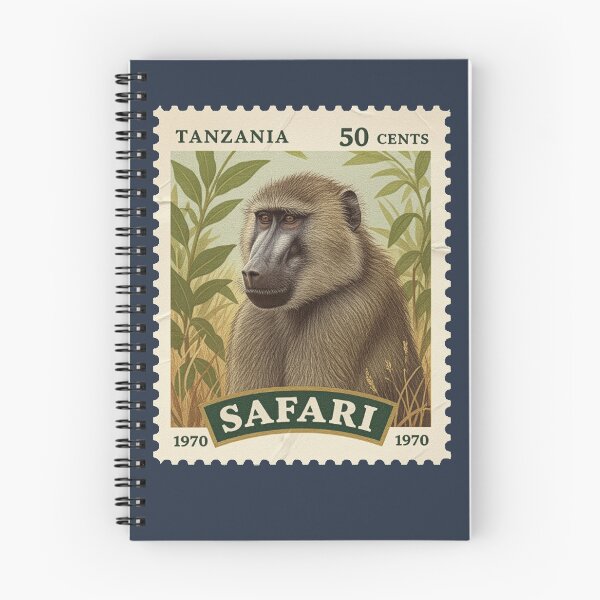 Item preview, Vintage Tanzania Baboon Safari Postage Stamp designed and sold by d247.