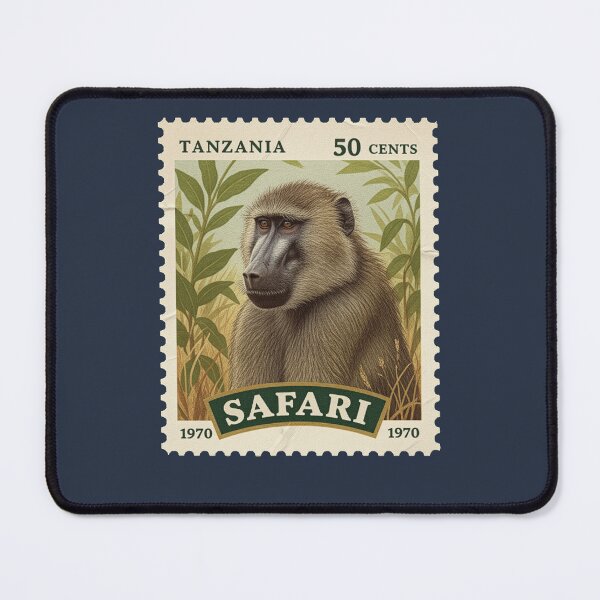 Item preview, Vintage Tanzania Baboon Safari Postage Stamp designed and sold by d247.