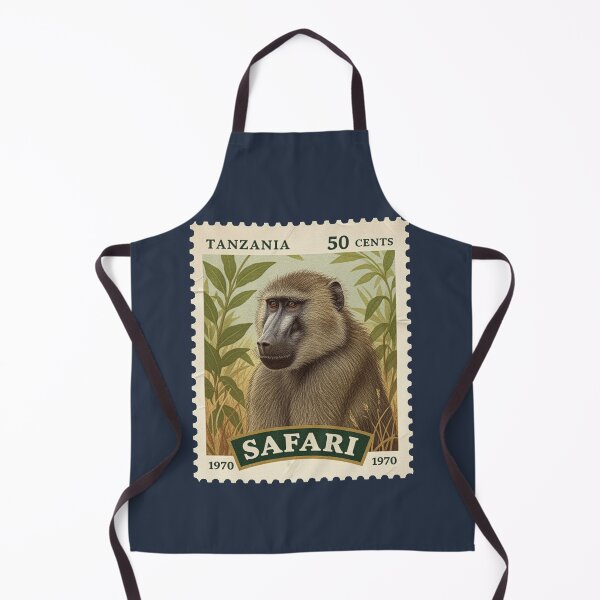 Item preview, Vintage Tanzania Baboon Safari Postage Stamp designed and sold by d247.
