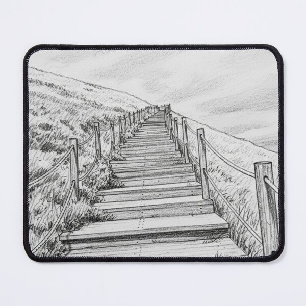 Item preview, Ascent of Puy de Pariou – Pencil drawing in Auvergne designed and sold by KiwiPurple.