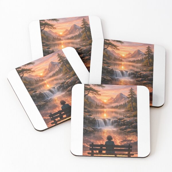 Item preview, "The Dream Bench: Magical Sunset with my Cat" designed and sold by VigiliaSombras.