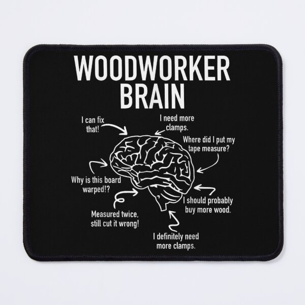Item preview, Woodworker Brain Anatomy Funny Carpentry Tools Clamps Measurement Timber Craft Design designed and sold by AraceLidway.