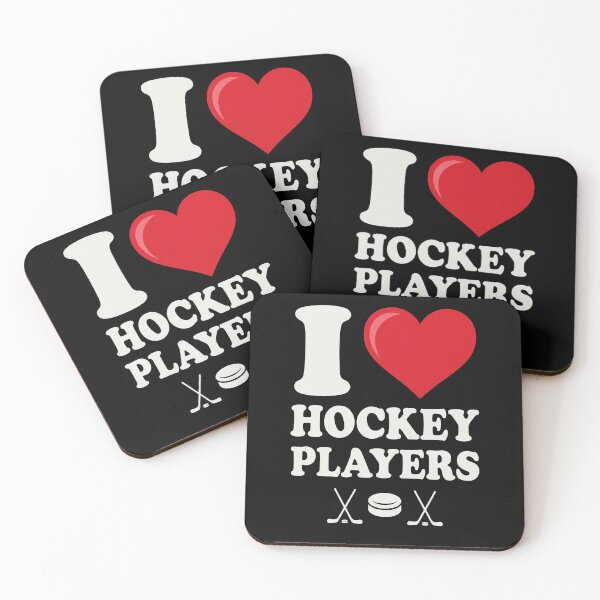 Item preview, I Love Hockey Players Ice Hockey Fan Girlfriend Wife Mom designed and sold by SofenArt.