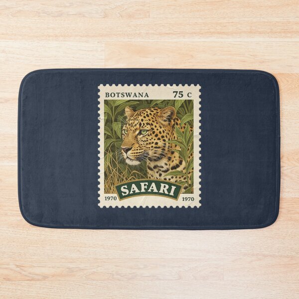 Item preview, Vintage Botswana Safari Leopard Stamp designed and sold by d247.