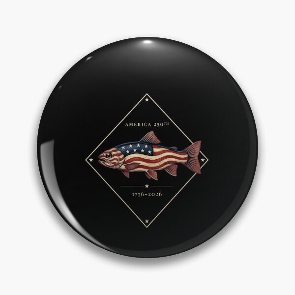 Item preview, America Ahoy 1776-1926 American Flag Fish Fishing Patriot designed and sold by SofenArt.