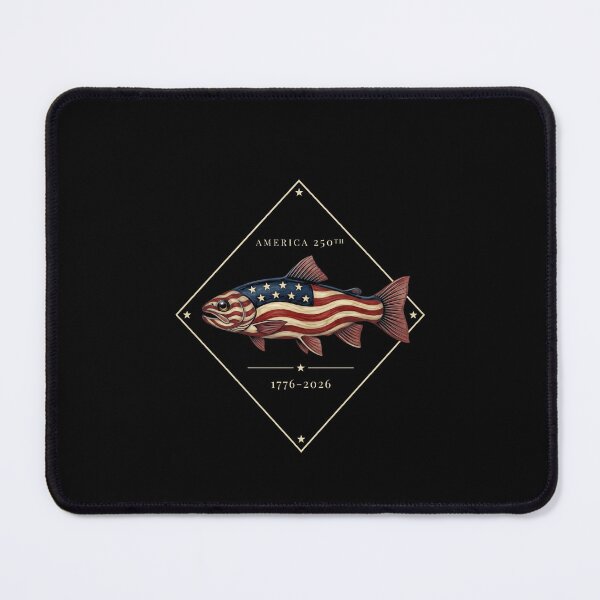 Item preview, America Ahoy 1776-1926 American Flag Fish Fishing Patriot designed and sold by SofenArt.
