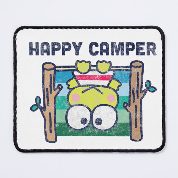 Item preview, Happy Camper Cute Frog Upside Down Hanging Vintage Cartoon Style Forest Design designed and sold by AraceLidway.