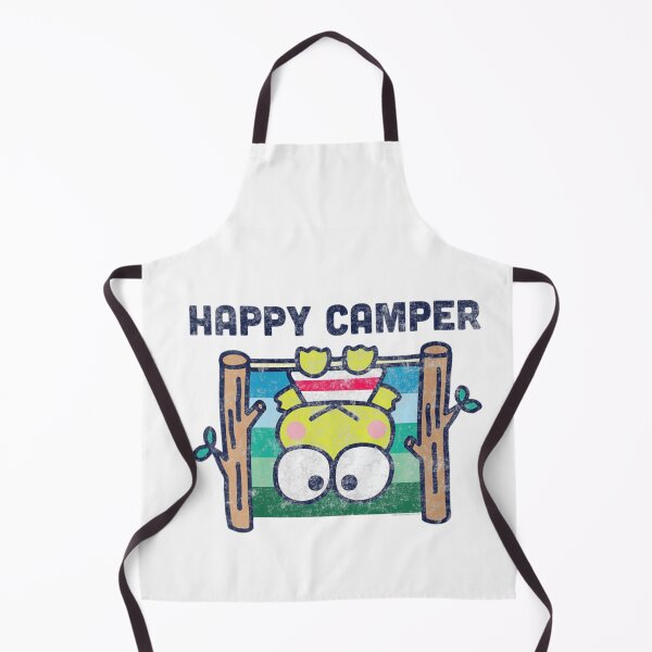 Item preview, Happy Camper Cute Frog Upside Down Hanging Vintage Cartoon Style Forest Design designed and sold by AraceLidway.