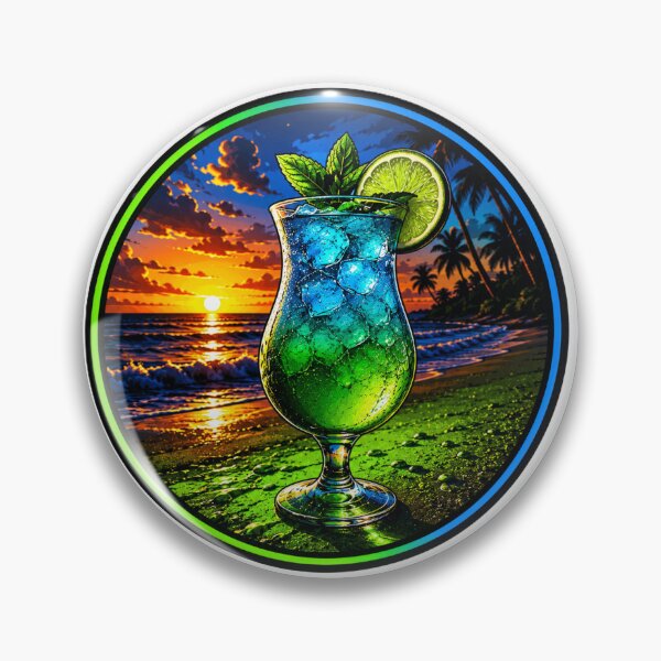 Item preview, Tropical Sunset Cocktail – Beach Vibes Art designed and sold by AstraDrip Studio.