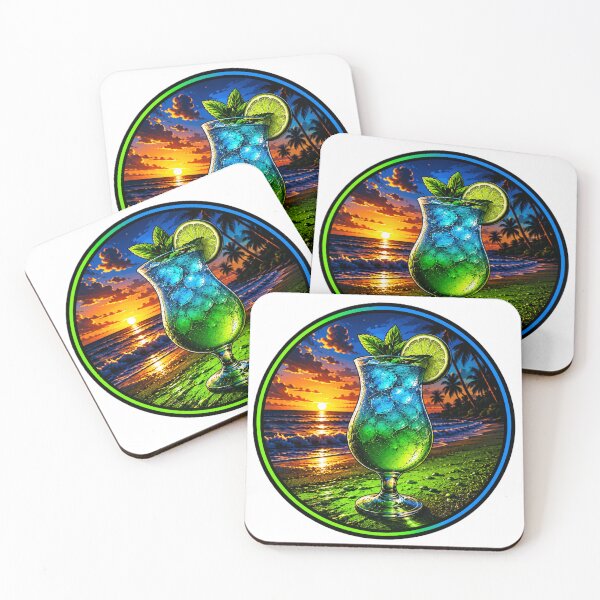 Item preview, Tropical Sunset Cocktail – Beach Vibes Art designed and sold by AstraDrip Studio.