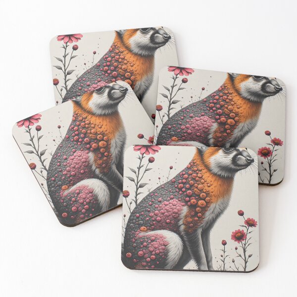 Item preview, A fennec fox sits amidst blooming flowers. designed and sold by Mianku | Für das Leben.