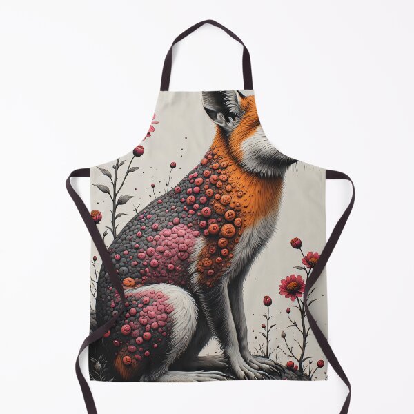 Item preview, A fennec fox sits amidst blooming flowers. designed and sold by Mianku | Für das Leben.
