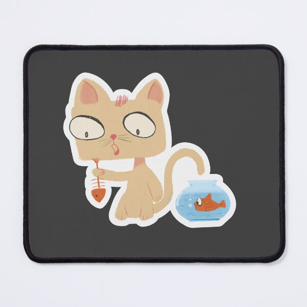 Item preview, Funny-guilty-cat-fishbone designed and sold by Sweta Roy Choudhury.