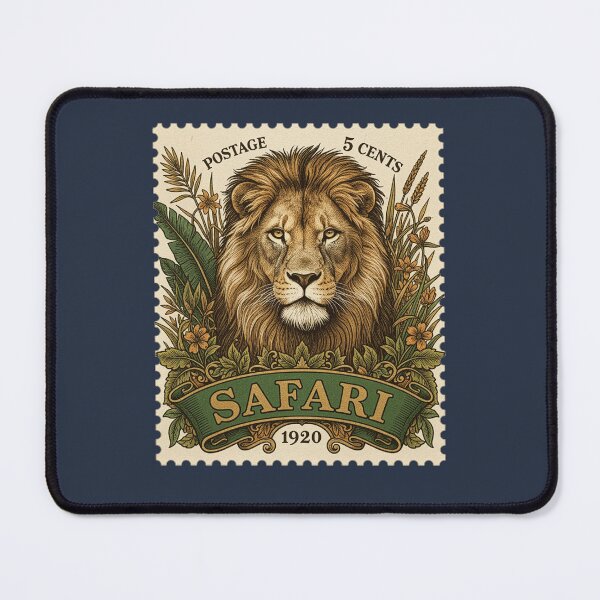 Item preview, Vintage Safari Lion Postage Stamp designed and sold by d247.