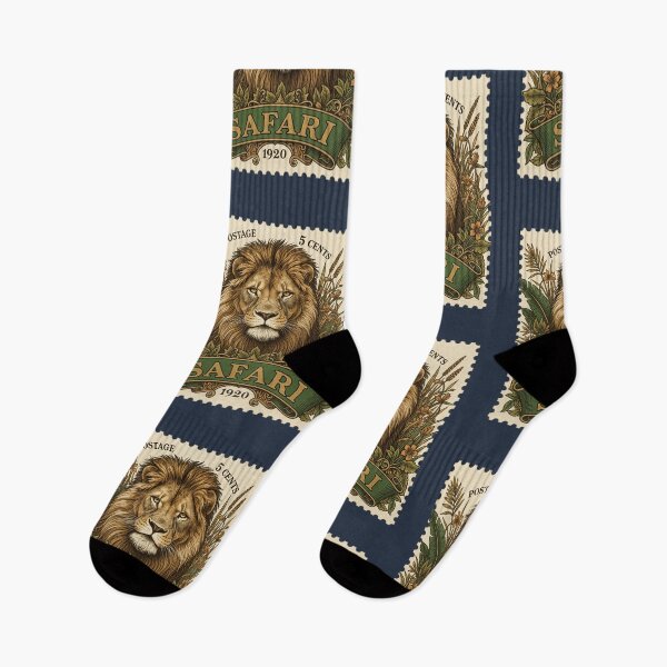Item preview, Vintage Safari Lion Postage Stamp designed and sold by d247.