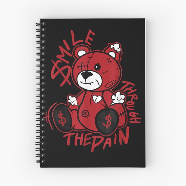 Item preview, Smile Through The Pain Red Teddy Bear Dollar Sign Broken Heart Streetwear Design designed and sold by KenveLaova.