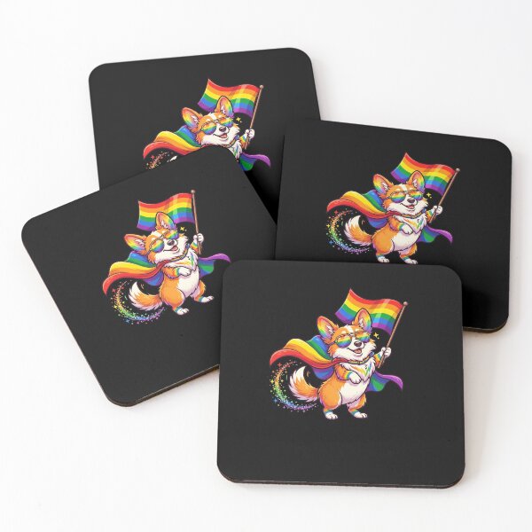Item preview, Corgi Dog Rainbow Pride Flag LGBTQ Ally designed and sold by snowry.