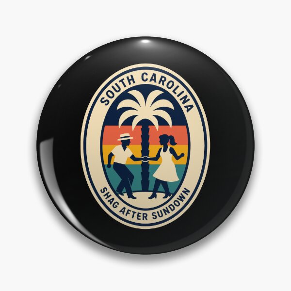 Item preview, South Carolina Shag Dance Palmetto Badge designed and sold by Lyfeinsights.