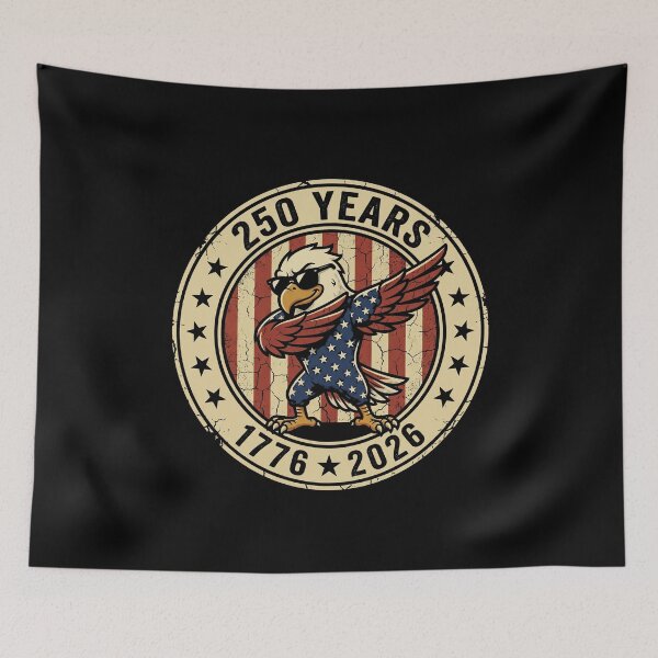 Item preview, 250 Years 1776 2026 Patriotic American Independence Day Dabbing Eagle designed and sold by SofenArt.