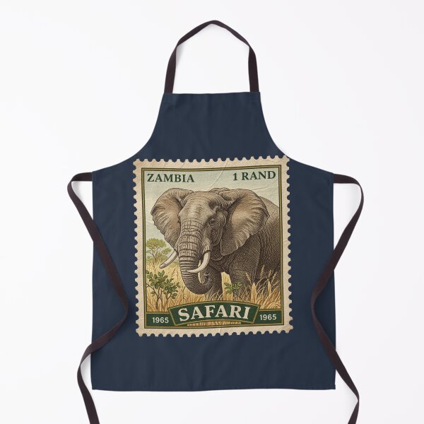 Item preview, Vintage Zambia Elephant Safari Postage Stamp Art designed and sold by d247.