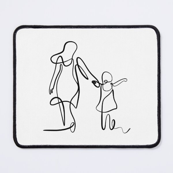 Item preview, mother and daughter line art designed and sold by FloFlo8468.