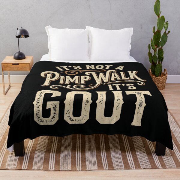 Item preview, Its Not A Pimp Walk Its Gout Funny Sarcastic Medical Joke Vintage Font designed and sold by KenveLaova.